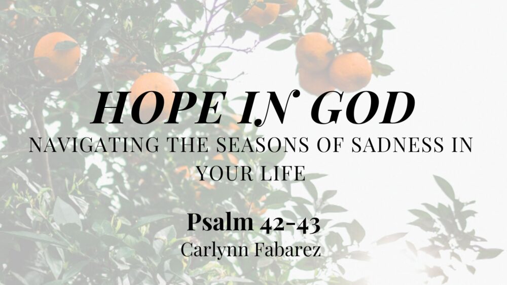 Hope in God: Navigating the Seasons of Sadness in Your Life (Psalm 42-43) Image